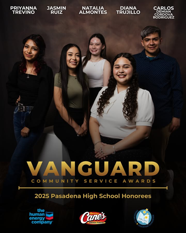 PISD honors the remarkable 2025 Vanguard Award recipients from Pasadena High, whose inspiring efforts transform our community with every act of kindness. PISD honors the remarkable 2025 Vanguard Award recipients from Pasadena High, whose inspiring efforts transform our community with every act of kindness.
