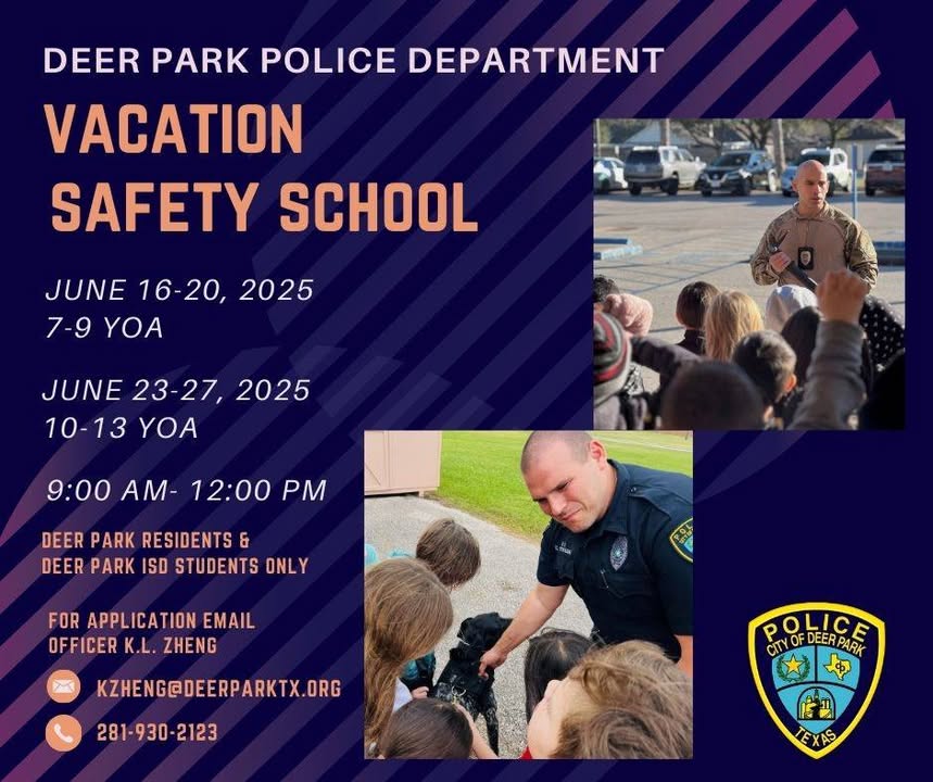 Unlock your child’s summer adventure. Enroll them in DPPD’s Vacation Safety School.