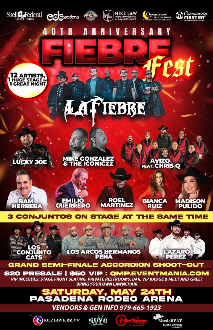 Get in on an epic night at Fiebre Fest, featuring 12 artists and general admission tickets for just ten bucks.