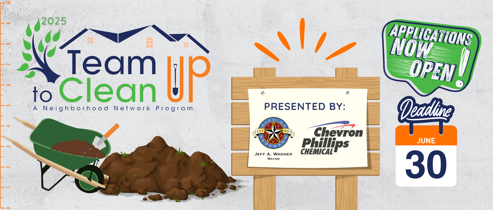 It’s about time for Pasadena’s Team Up to Clean Up on October 18th to help your neighbors and unite for a day of community clean-up.