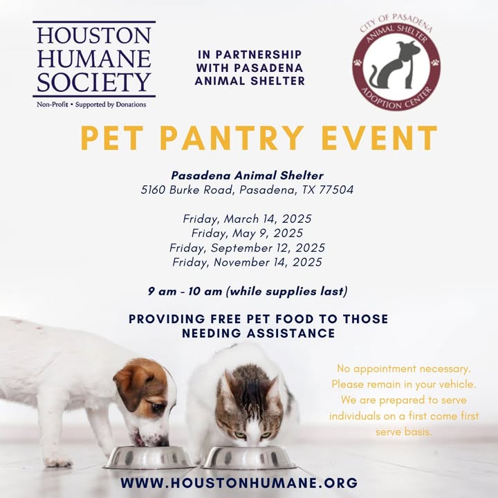 This Friday, get free pet food in a drive-thru style at the Animal Shelter. No appointment needed.
