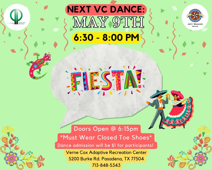 Shake your maracas and twirl your partner at Verne Cox’s May Dance Fiesta on Friday, May 9th.