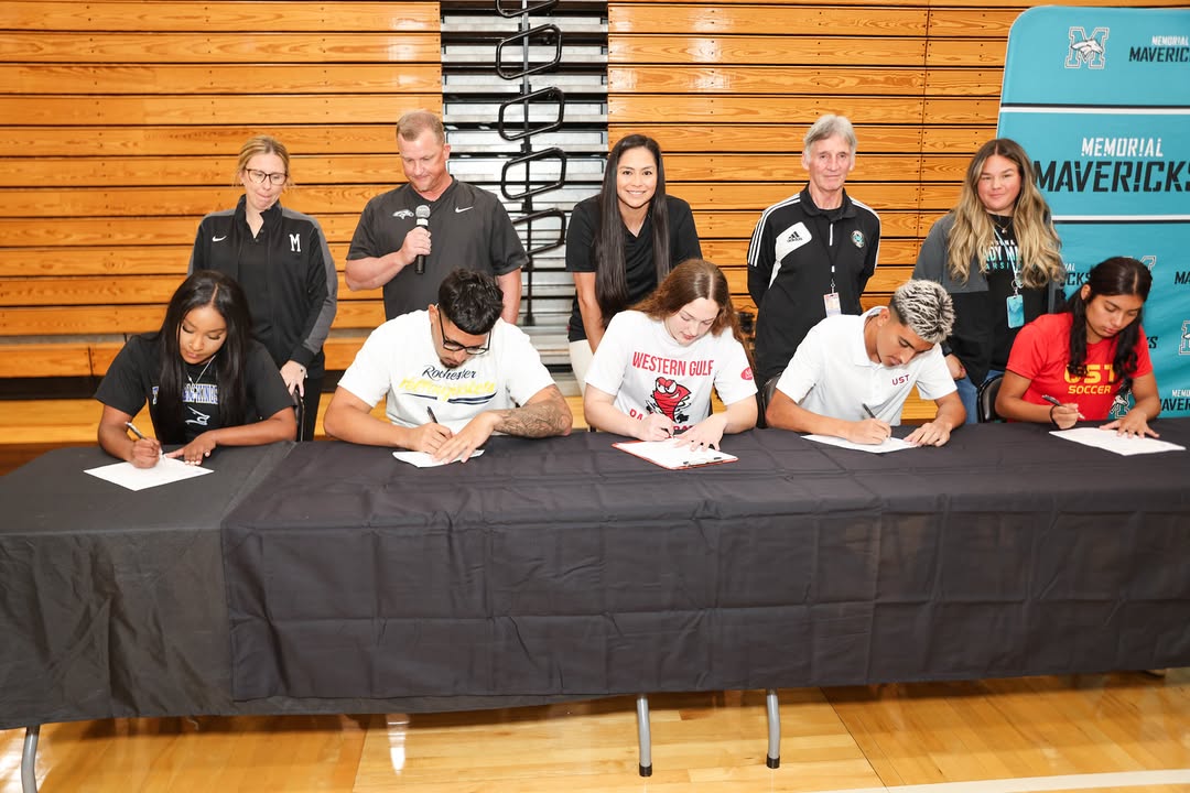 Memorial High athletes are flying high on Signing Day, with ten talented stars ready to tackle college sports and academics.