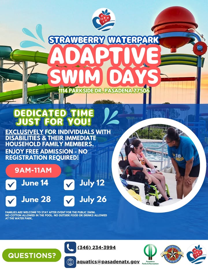 Strawberry Waterpark’s Adaptive Swim Days schedule.