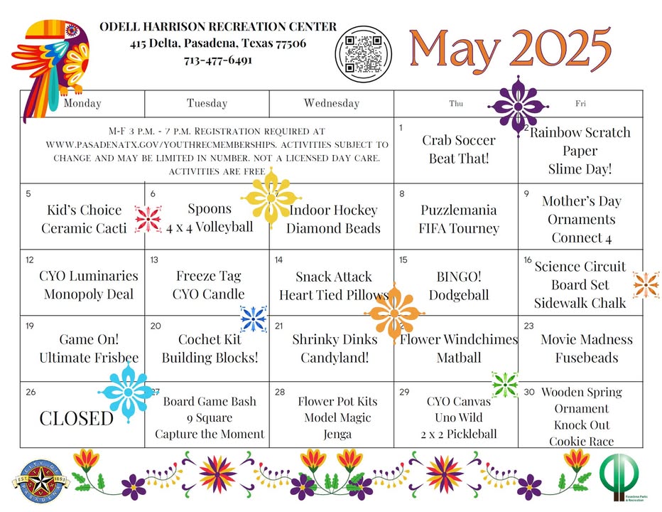 May is here, check out what Parks and Recreation’s got going on near you.