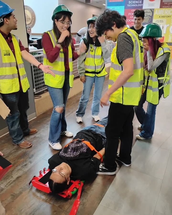 The CTHS junior criminal justice students assessed, triaged, and grouped scenarios during their hands-on teen cert certification training.