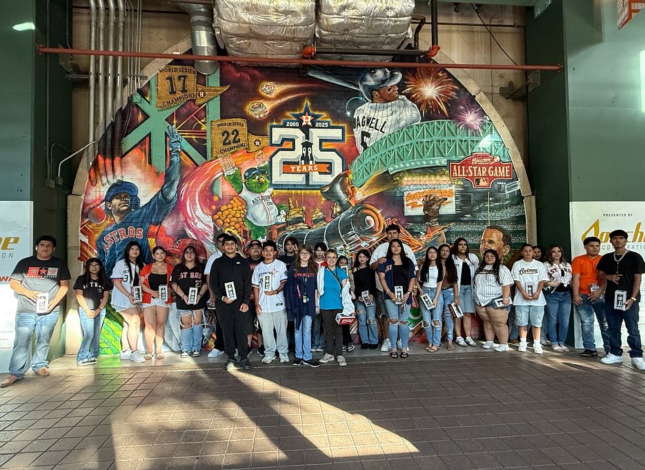 Students from Pasadena High’s English and Social Studies took a break from their studies for an Astros Game.