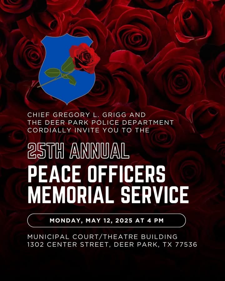 Join DPPD today at 4pm at the Municipal Court to honor our fallen heroes.