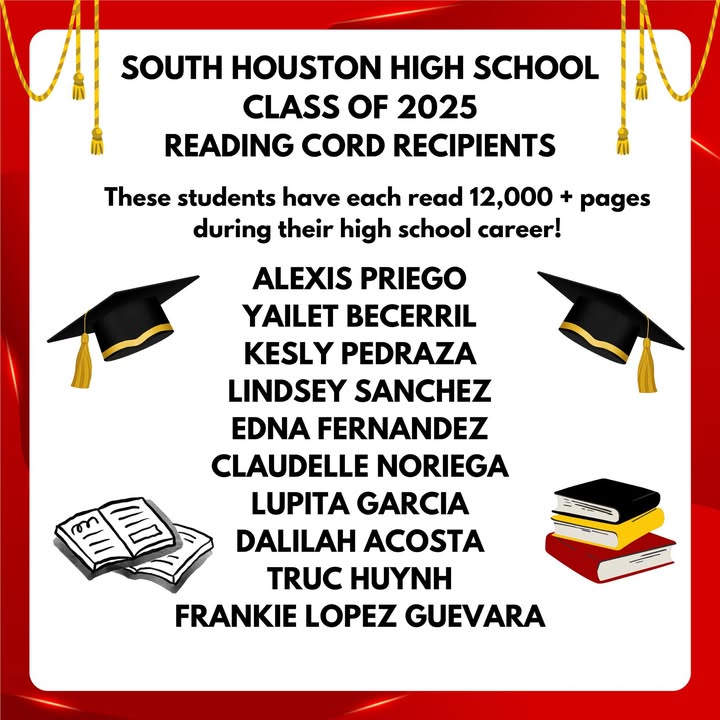 Congratulations to South Houston High readers for achieving an impressive milestone.