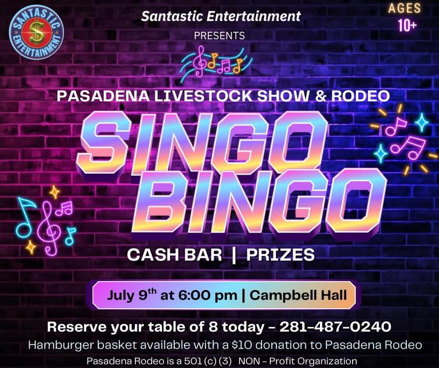 Get ya some at PLS&R’s Sing Bingo on July 9th Campbell Hall. Music, fun and burgers.