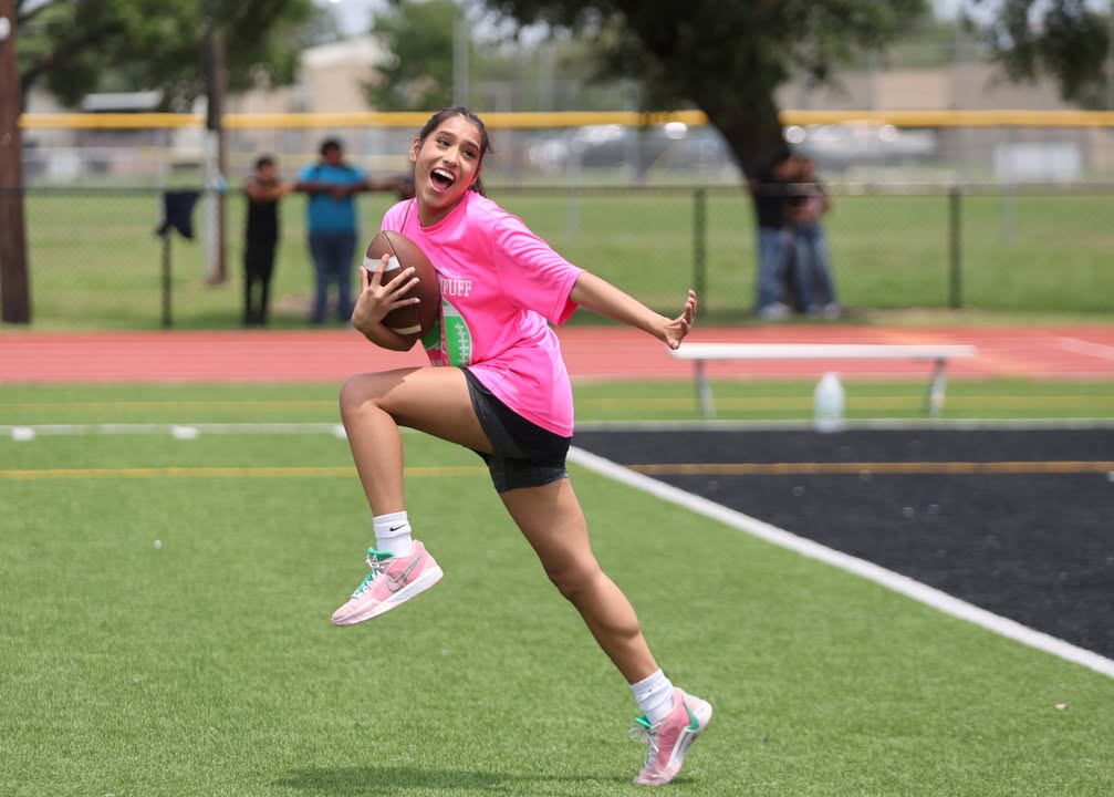 The Lady Eagles 2025 Powder Puff game images.