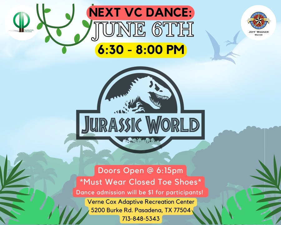 Unleash your inner dinosaur with Verne Cox and groove to Jurassic beats at the dance party this June 6th. Unleash your inner dinosaur with Verne Cox and groove to Jurassic beats at the dance party this June 6th.
