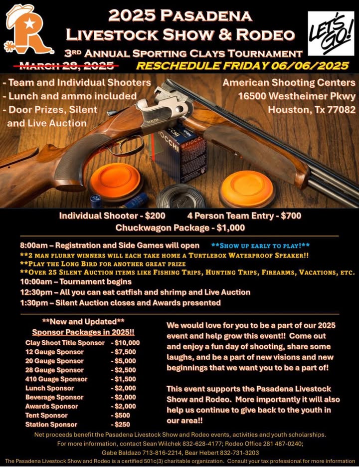 Join the excitement and secure your spot before tomorrow for PLS&R’s Sporting Clay Tournament.