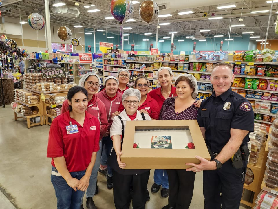 For many years, the ladies at HEB Fairmont have built impressive mega snacks for the Pasadena Police Department. For many years, the ladies at HEB Fairmont have built impressive mega snacks for the Pasadena Police Department.