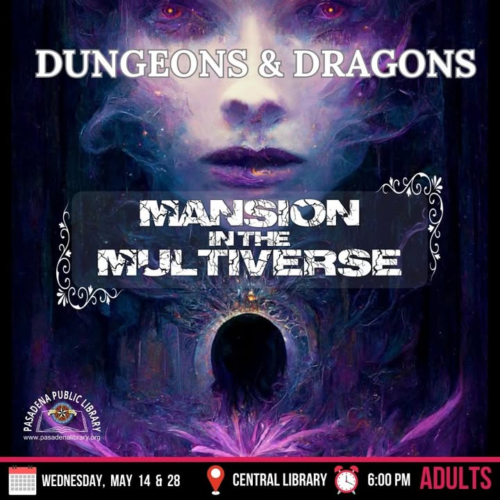 Take brave adventurers at Central Library for the next chapter of Mansion in the Multiverse, where new and veteran players unite for epic quests on the Dungeons and Dragons board.