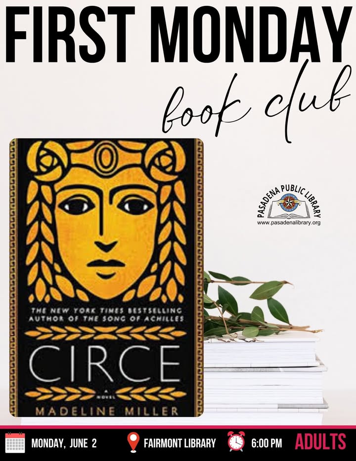 Dive into the world of “Circe” with Fairmont Library’s First Monday Book Club for lively discussions and literary magic.