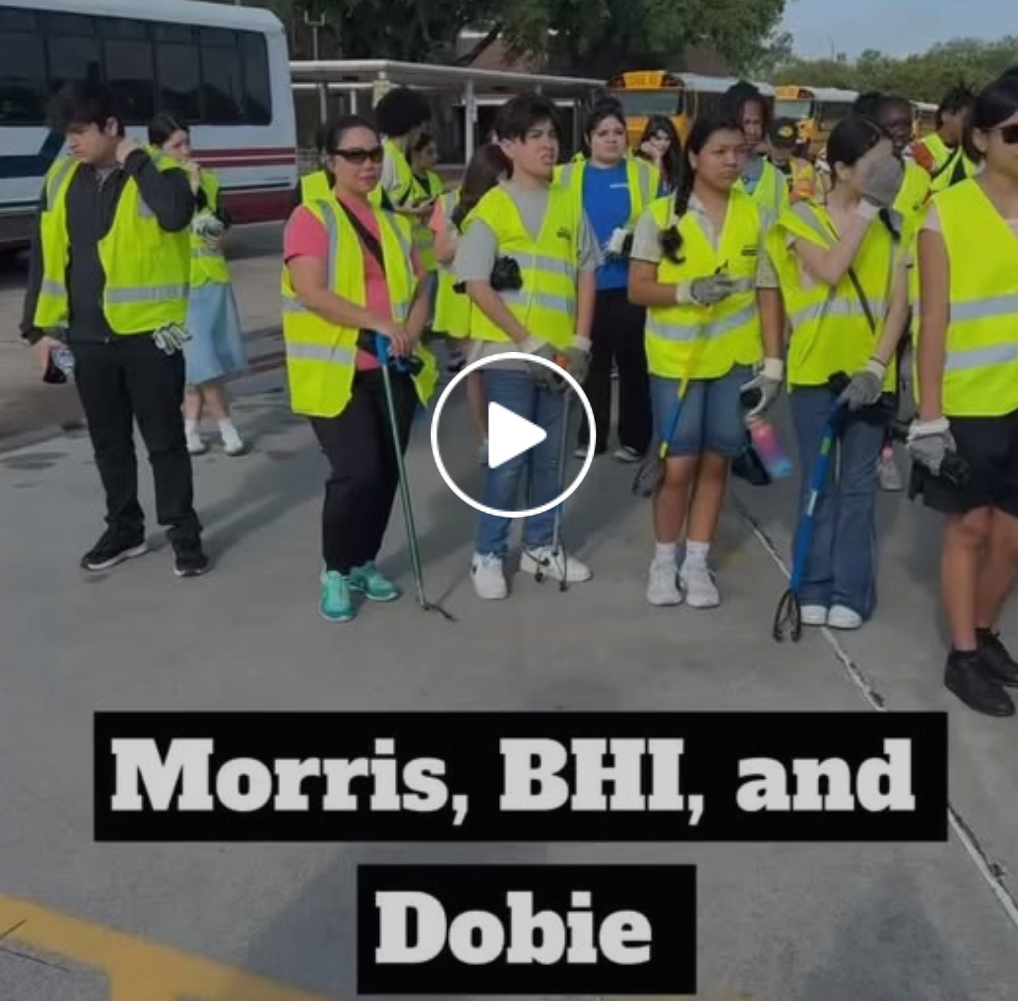 Video: Sixty-seven Dobie students rallied together transforming the South Belt area into a cleaner, greener community.