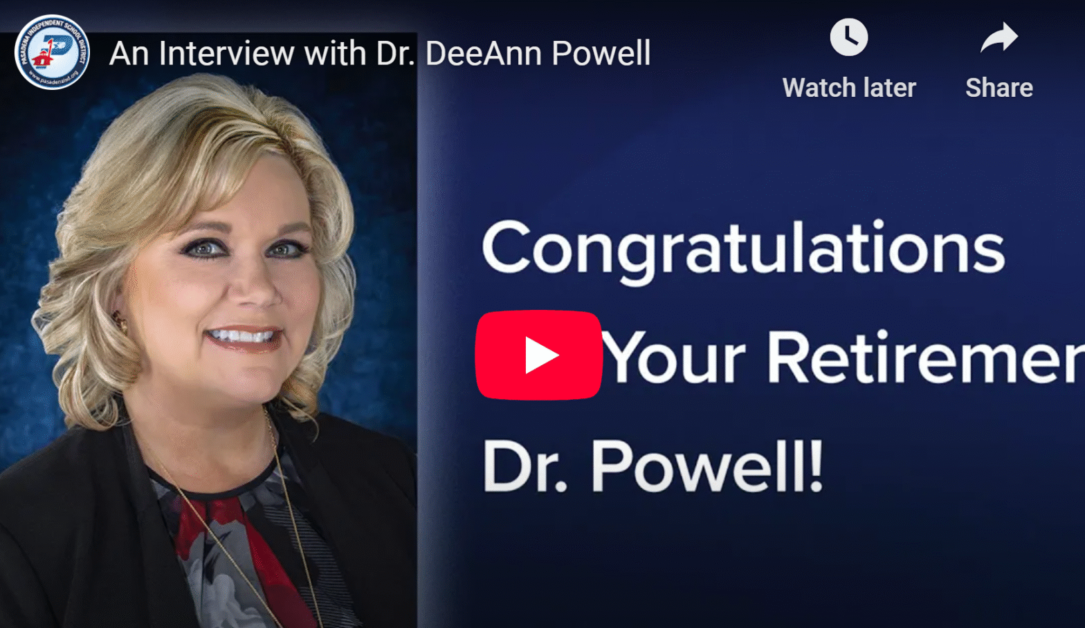 Video: Discover Dr. DeeAnn Powell’s transformative leadership in Pasadena ISD and why her retirement leaves a lasting legacy.