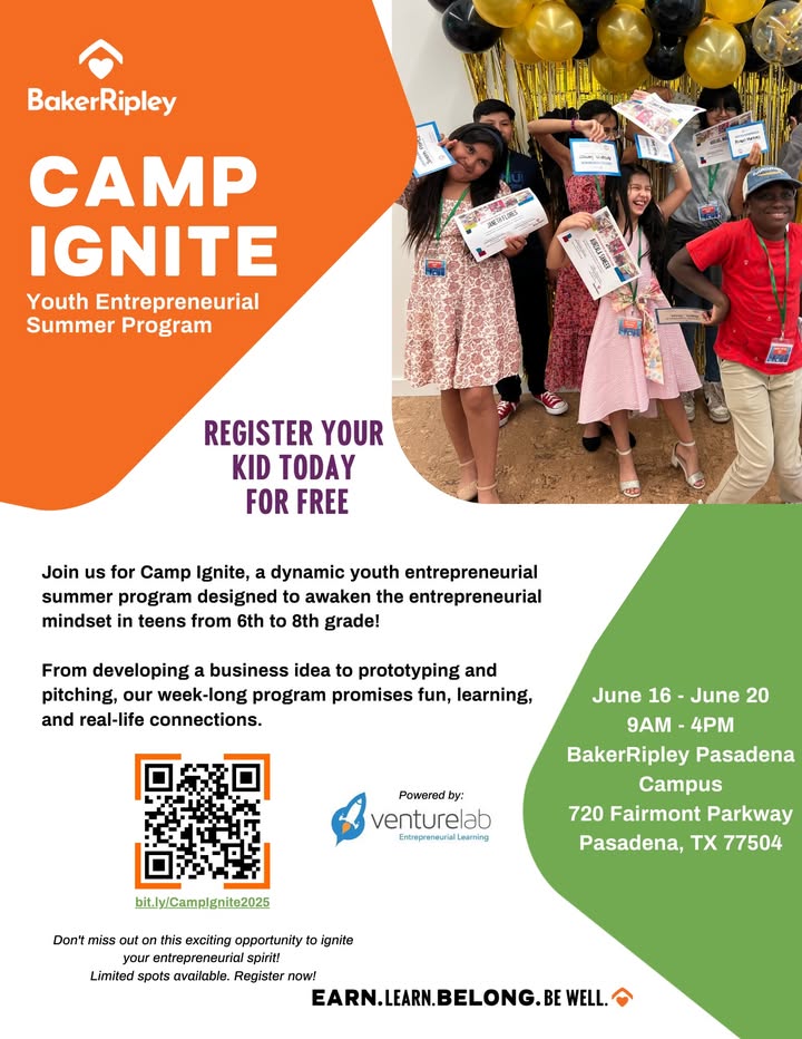 Get your kid in the summer fun and community by joining BakerRipley’s Camp Ignite.