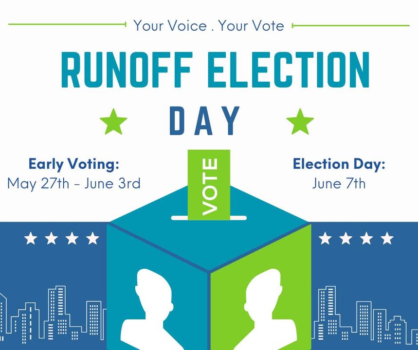 Make your voice heard by voting early from today until June 3rd; don’t forget Election Day is June 7th. Make your voice heard by voting early from today until June 3rd; don’t forget Election Day is June 7th.