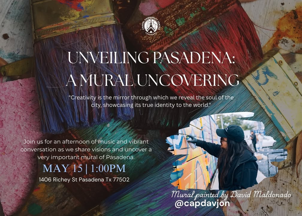 Join the Chamber Thursday at 1pm for the exciting mural unveiling by David Maldonado at Chapel Community Center.