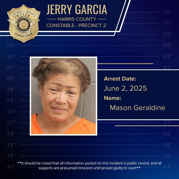A 64 year old 🤡 was busted for DWI after Precinct 2 caught her brake-checking.