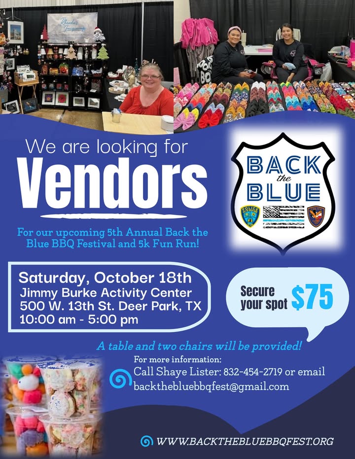 Join the action at the 5th Annual Back the Blue BBQ Festival. Limited vendor spots available. Donโt miss out on this community celebration. Join the action at the 5th Annual Back the Blue BBQ Festival. Limited vendor spots available. Donโt miss out on this community celebration.