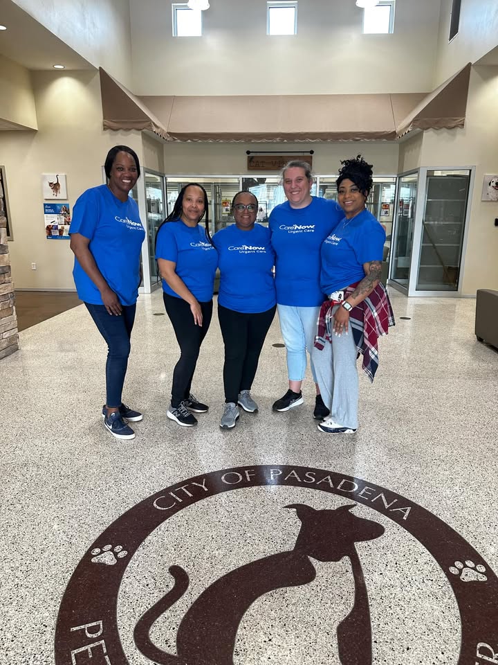 The fabulous folks from CareNow Urgent Care visited the Animal Shelter for pup’s walks, playtime, and lots of love. The fabulous folks from CareNow Urgent Care visited the Animal Shelter for pup’s walks, playtime, and lots of love.
