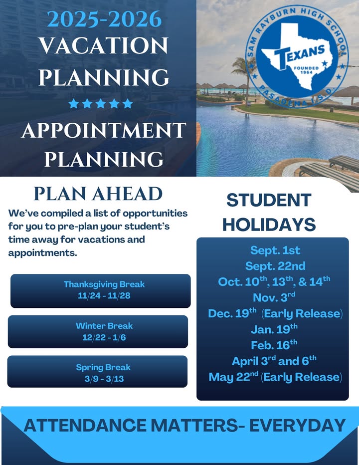 Rayburn, plan ahead to make the most of your students’ time away from school and ensure their success.