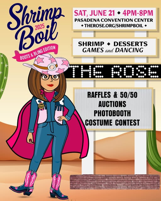 Join the Texas-sized fun at The Rose’s Shrimp Boil on June 21, where food meets great music for a worthy cause. Join the Texas-sized fun at The Rose’s Shrimp Boil on June 21, where food meets great music for a worthy cause.