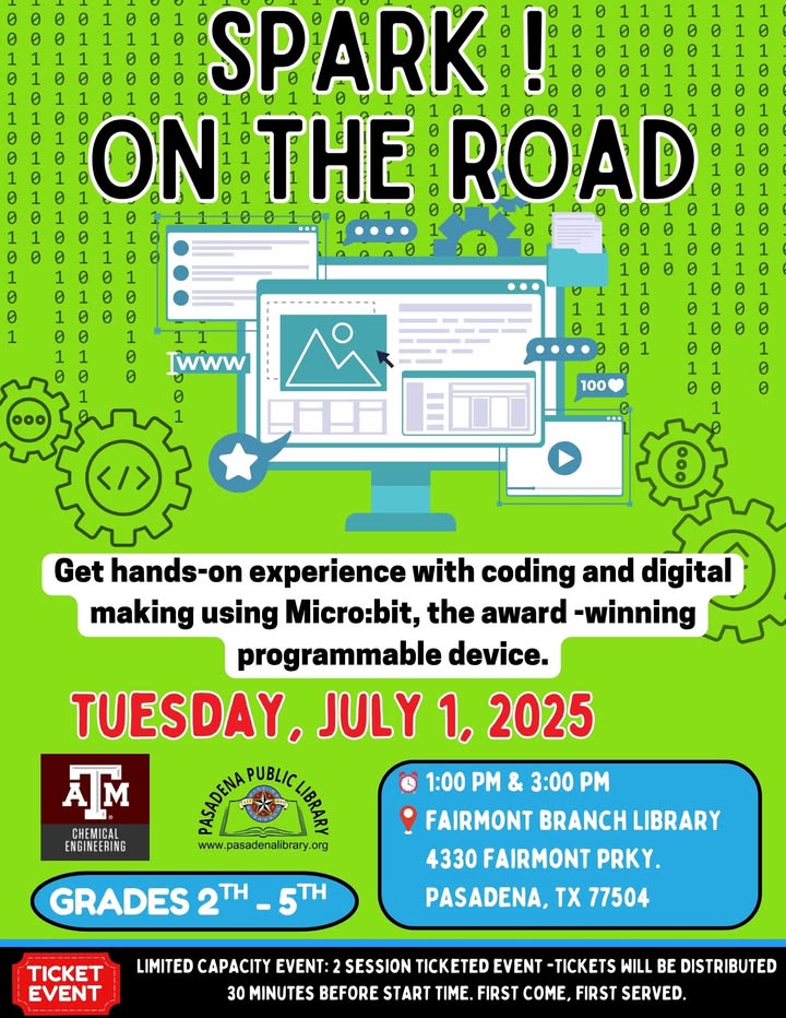 Get the kids in a coding adventure to guide robots on colorful paths, solving puzzles and sharpening their thinking skills at Fairmont Library. Get the kids in a coding adventure to guide robots on colorful paths, solving puzzles and sharpening their thinking skills at Fairmont Library.