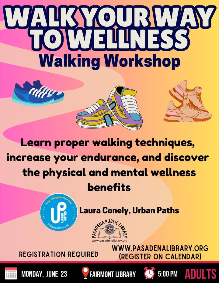 Step into a world of wellness with Laura Conely’s indoor walking workshop at Fairmont Library this Monday. Step into a world of wellness with Laura Conely’s indoor walking workshop at Fairmont Library this Monday.