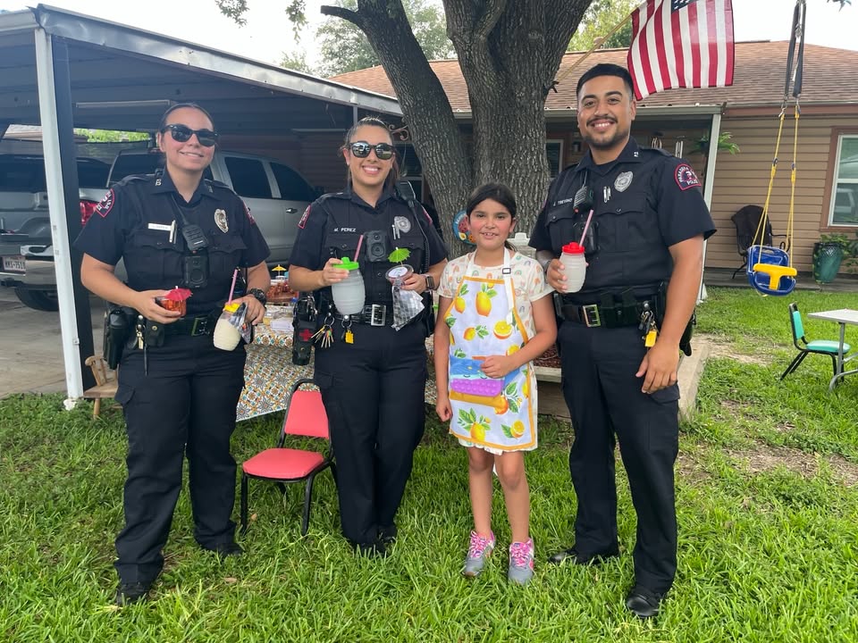PISD PD gathered around Fernanda’s lemonade stand, where her enthusiasm sparked joy while they sipped and chilled. PISD PD gathered around Fernanda’s lemonade stand, where her enthusiasm sparked joy while they sipped and chilled.