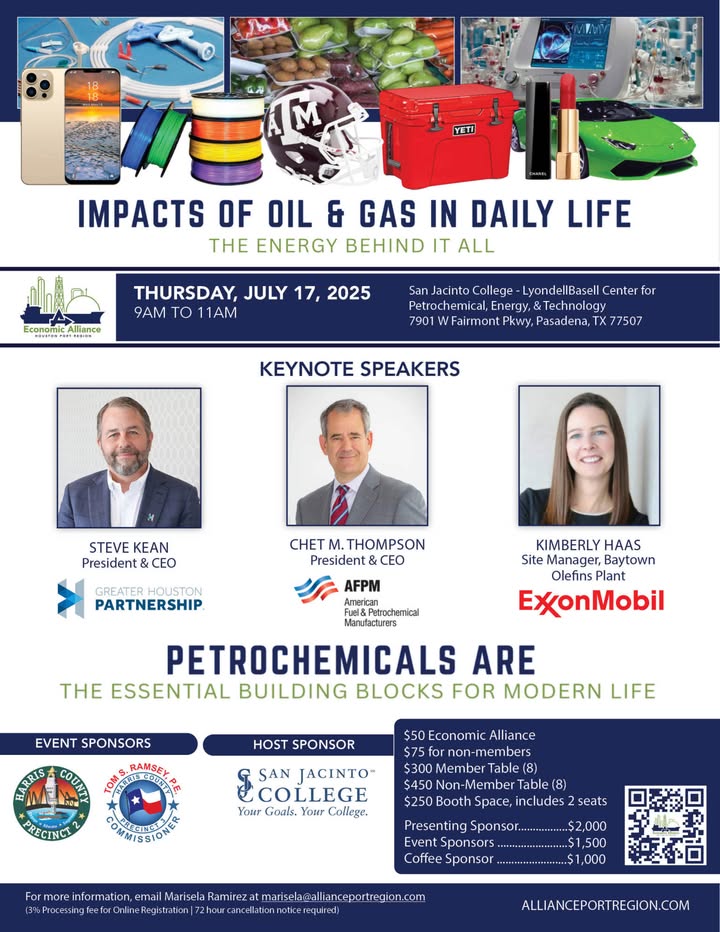 Drill into the exciting world of oil and gas with Economic Alliance Houston Port Region; this event promises insights you won’t forget. Drill into the exciting world of oil and gas with Economic Alliance Houston Port Region; this event promises insights you won’t forget.