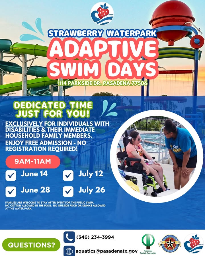 This Saturday dive into the fun at Strawberry Waterpark for the final splash-tastic Adaptive Swim Day free day of summer.