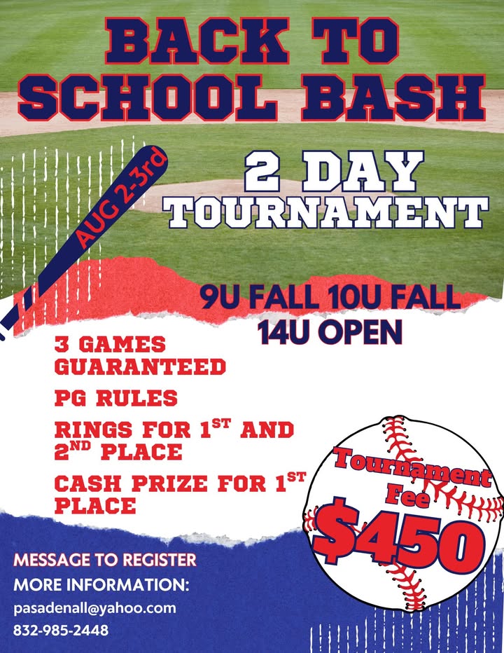 Rally your teams for an epic showdown, where shiny rings and cash prizes await the champions in Pasadena Little League this fall. Rally your teams for an epic showdown, where shiny rings and cash prizes await the champions in Pasadena Little League this fall.