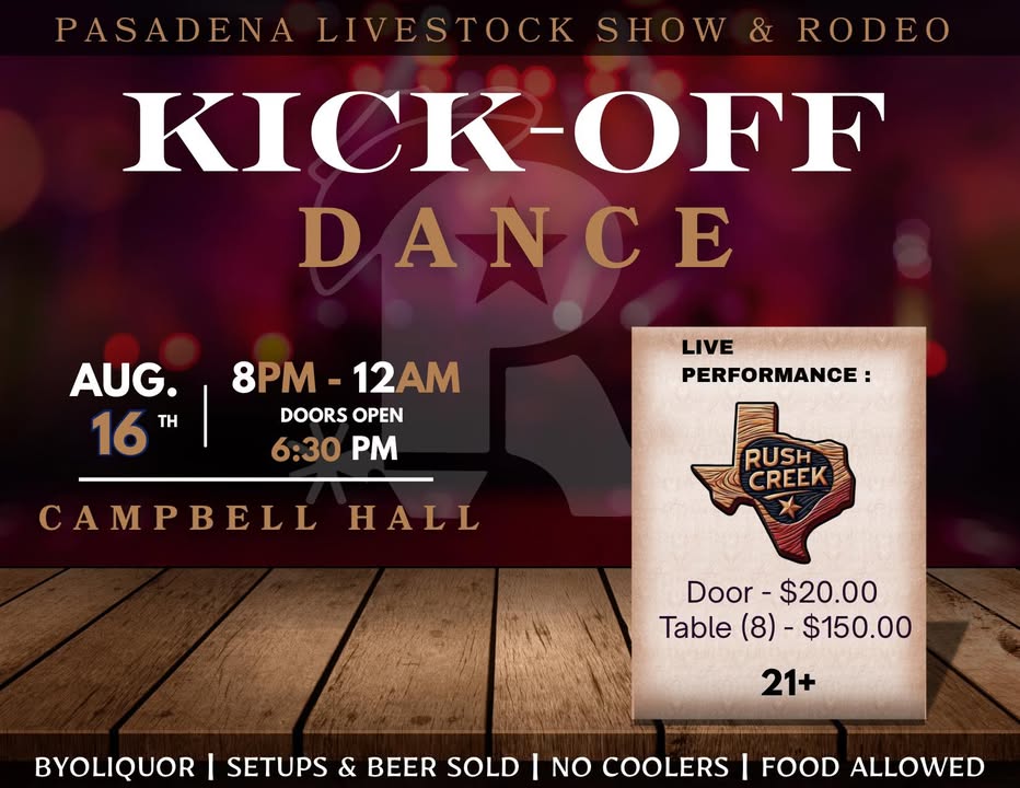 Party August 16th at Campbell Hall. Rush Creek will light up PLS&R’s Kick-Off Dance. Party August 16th at Campbell Hall. Rush Creek will light up PLS&R’s Kick-Off Dance.