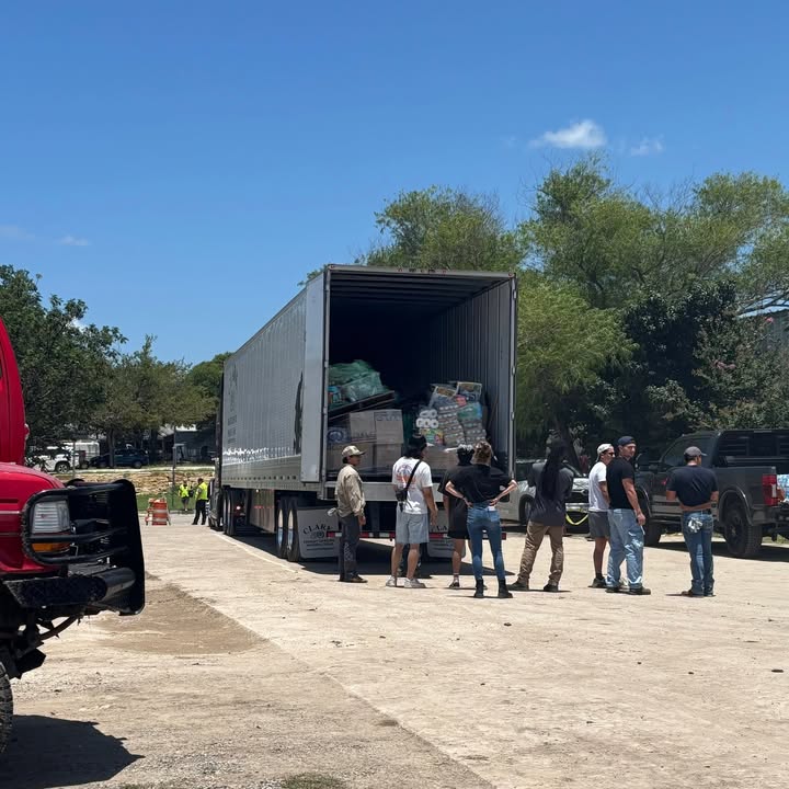 Strawberry Festival supplies have arrived in the Hill Country to help the people devastated in the flood.