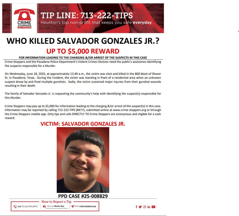 PPD is seeking help to find out who murdered Salvador Gonzales Jr. on June 18th. Your tips could lead to a reward. PPD is seeking help to find out who murdered Salvador Gonzales Jr. on June 18th. Your tips could lead to a reward.
