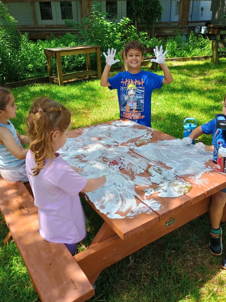 Eco-champs unite. Armand Bayou’s ecocampers had a fantastic Monday crafting their fish printing masterpieces. Eco-champs unite. Armand Bayou’s ecocampers had a fantastic Monday crafting their fish printing masterpieces.