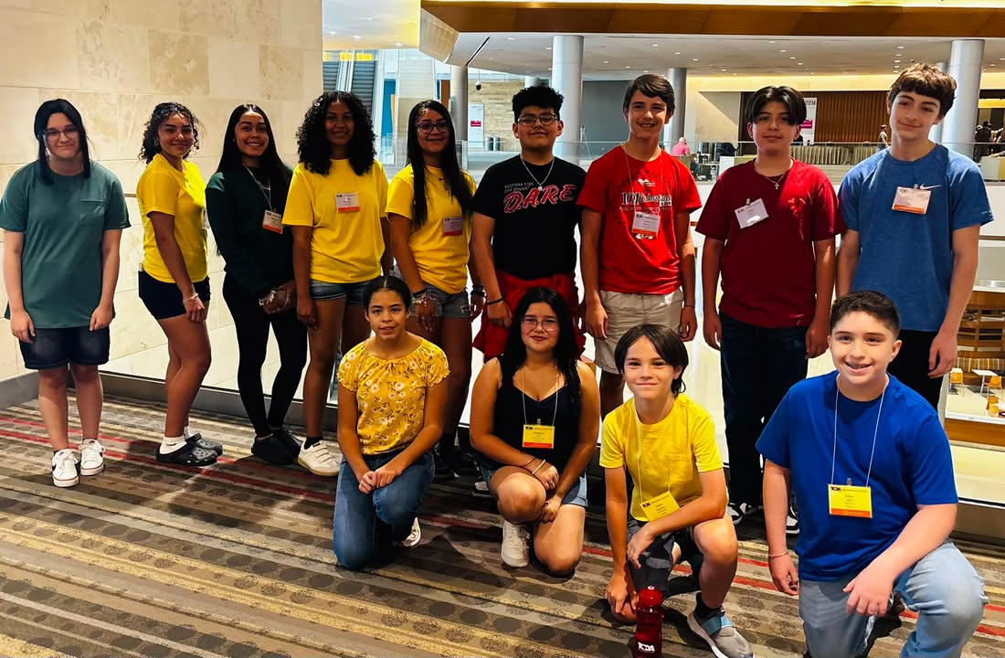 PISD TCDA All State Choir members are pumped for their first rehearsal together.