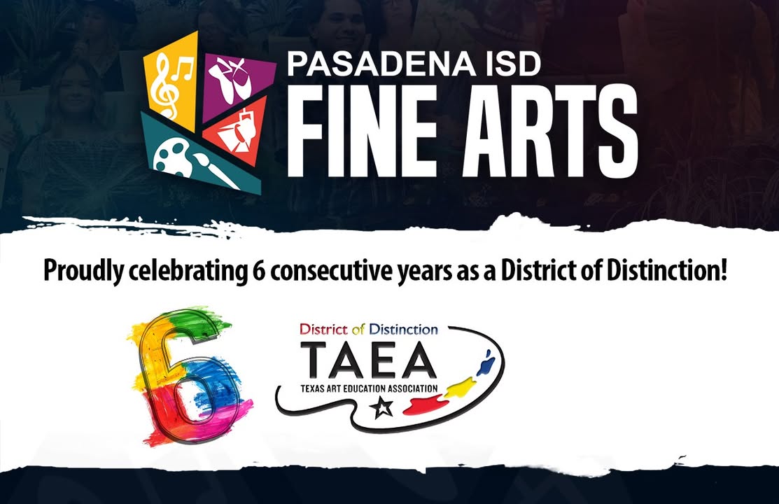 Pasadena ISD’s incredible visual art program has earned the 2024-2025 District of Distinction award, celebrating creativity and community engagement. Pasadena ISD’s incredible visual art program has earned the 2024-2025 District of Distinction award, celebrating creativity and community engagement.