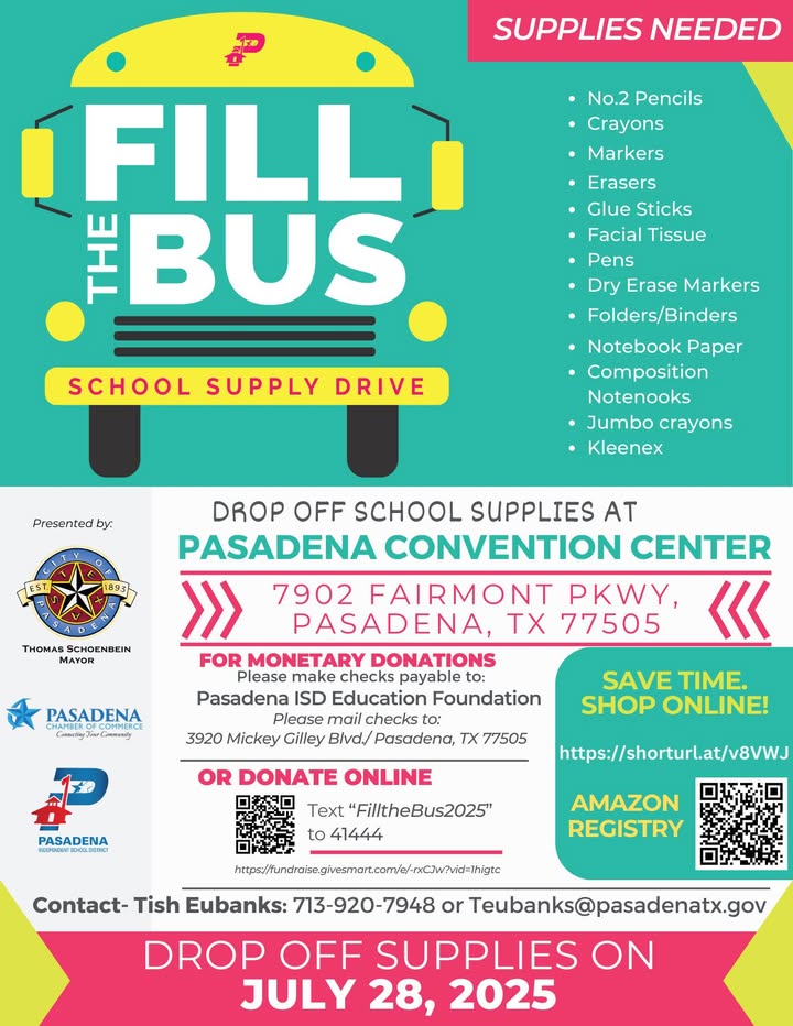 Next Monday will a berry exciting day at Fill the Bus. Get on out and donate to support PISD teachers and students.