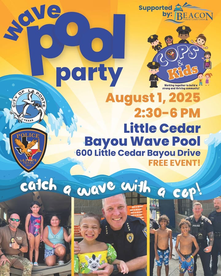 Surf the waves with local heroes at LPPD’s Cops & Kids Wave Pool Party August 1st. Surf the waves with local heroes at LPPD’s Cops & Kids Wave Pool Party August 1st.