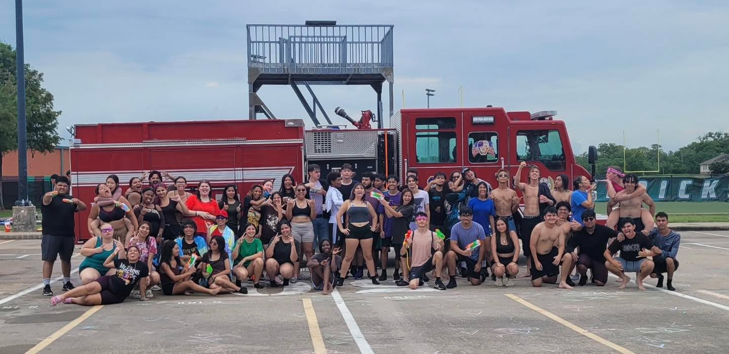 Fire Department Station 8 joined Memorial High’s Wet the Band event, celebrating summer training and welcoming the energetic senior class of 2026.