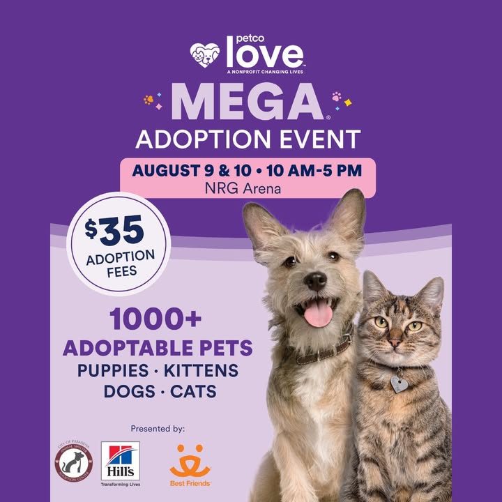 The MEGA Adoption Event is here, showcasing over a thousand pets waiting for for you this weekend.