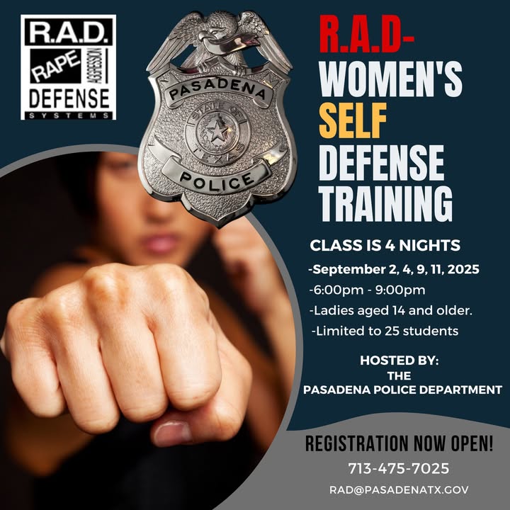 Coming in September is PPD’s R.A.D. Women’s Self Defense Training for four full tactical nights.