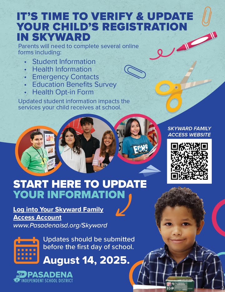 PISD parents, update your child’s info in Skyward Family Access for a smoother year ahead.