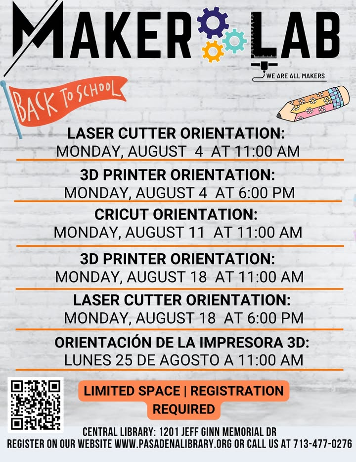 Unleash your creativity and sign up to explore Cricut, Laser Machine, and 3D Printer only at Central Library. Unleash your creativity and sign up to explore Cricut, Laser Machine, and 3D Printer only at Central Library.