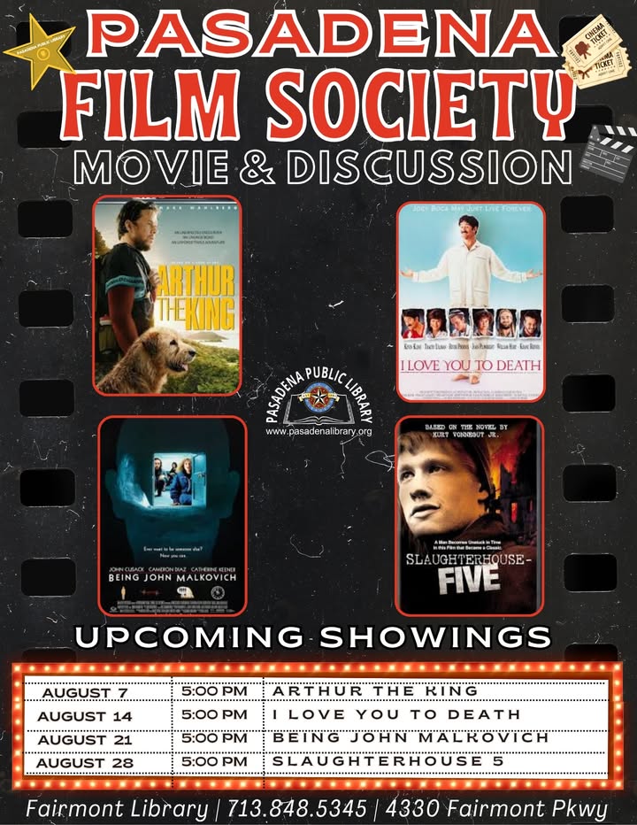 Get your Hollywood on with the Pasadena Film Society tonight at the Fairmont Library for popcorn  fueled discussions and cinematic adventures.